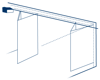 puerta plegable hacia afuera