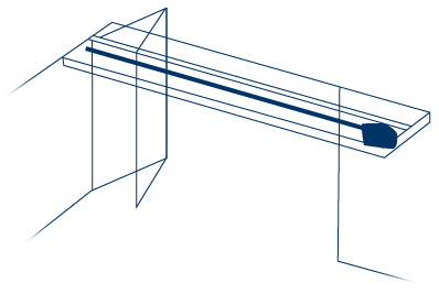 puerta plegable hacia afuera
